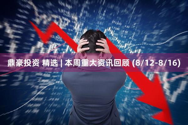 鼎豪投资 精选 | 本周重大资讯回顾 (8/12-8/16)